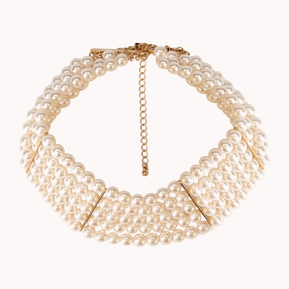"FOREVER 21" FAUX PEARL CHOKER